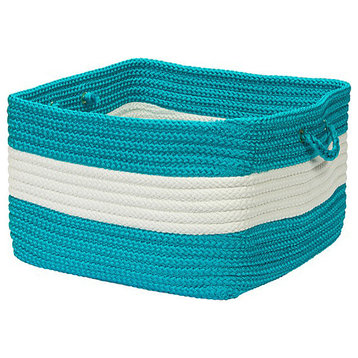 Colonial Mills Basket Rope Walk Turquoise Square