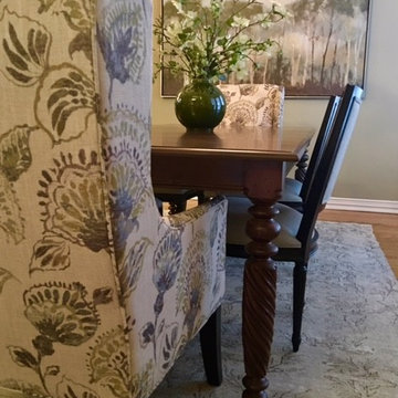 Transitional Dining Room (Before and After) - By designer Rachel Rosson