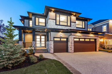Trendy exterior home photo in Calgary