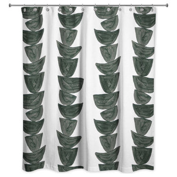 Monochromatic Stacked Bowls 71"x74" Shower Curtain