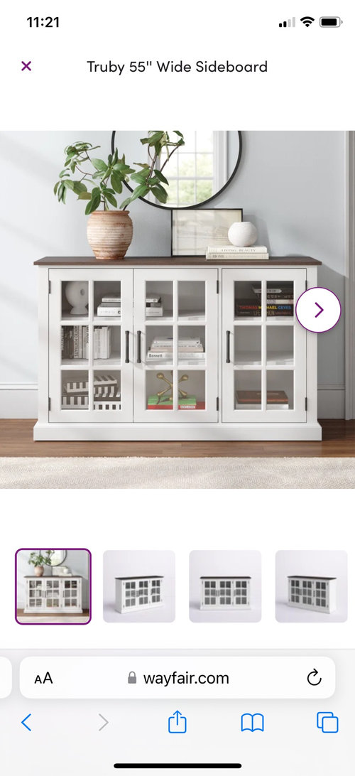 sideboard beside fireplace