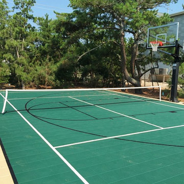 Custom Backyard Basketball & Tennis Court
