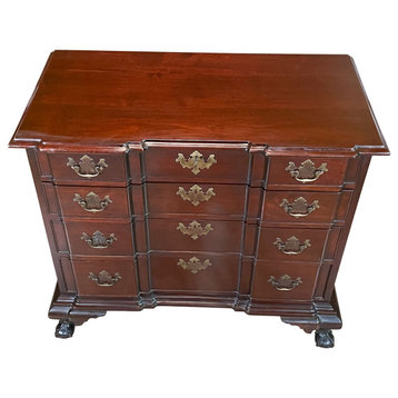 NVIN0388 Mahogany Ball and Claw Blockfront Chest of Drawers