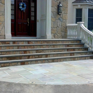 Concrete Balustrade For Grand Entrance on Front of Home