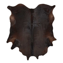 Free Shape Hide Dark Brown 5 ft. x 7 ft. Area Rug - Area Rugs