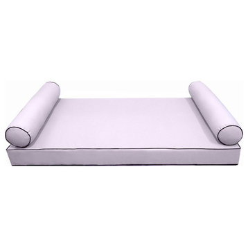 Style5 Twin Contrast Pipe Mattress Bolster Cushion Outdoor Slip cover ONLY AD107