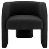 Matteo Fabric Accent Arm Chair, Black