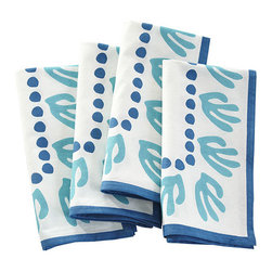 Blue Seascape Napkins - Set of 4 - Tabletop