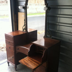Antique Vanity/Secretary 1920s-unique - Makeup Mirrors