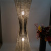 Handmade Hourglass Shade Rattan Floor Lamp TKU007L