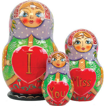 Russian 5 Piece Miss You Nested Doll Set