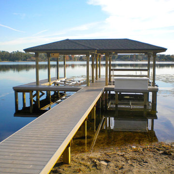 Walkway, Covered Boat Lift & Activity Deck w/ accessories