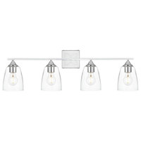 Living District Harris 4-Light Chrome & Clear Bath Sconce ...