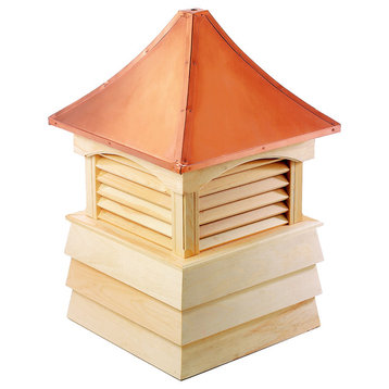 Sherwood Vinyl Shiplap Cupola With Copper Roof, 48"x69"