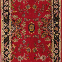 Persian Tabriz runner 2'7 X 6'7 - Area Rugs