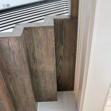 54_Dynamic and Open Wood and Metal Zig-Zag Staircase, Alexandria VA 22302