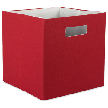 DII Polyester Cube Solid Rust Square 11x11x11"