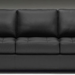 Natuzzi Editions Transitional Leather Sofa B633 - Sofas