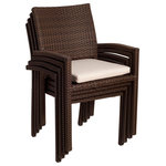 International Home Miami - Liberty 4-Piece Patio Armchair Set | High Quality Wicker | Ideal for Outdoors - -【4-Piece】This set includes 4 high-quality wicker armchairs. This set is ideal for patio and will make your outdoors an elegant space to enjoy with family and friends.