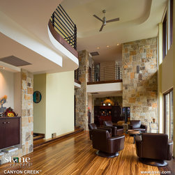Contemporary Warmth - "Canyon Creek" - Indoor Fireplaces