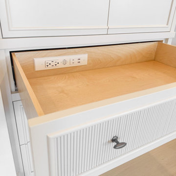Scandinavian Kitchen with Built-In In-Drawer Charging Drawer