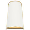 Varaluz 364W02 Coco 2 Light 12" Tall Wall Sconce - Matte White / French Gold