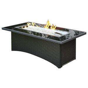 Outdoor Greatroom Stainless Steel Key Largo Linear Gas Fire Pit