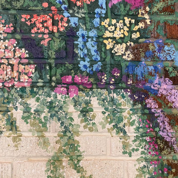 Outdoor patio mural