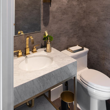 Transitional Elegance Media Bathroom