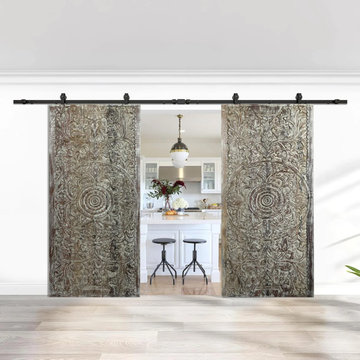 Carved Barn Doors: Artistic Statement Doors for the City Farmhouse