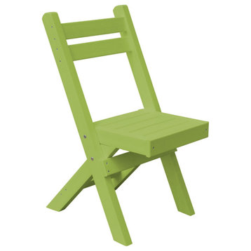 Poly Lumber Coronado Folding Bistro Chair, Tropical Lime