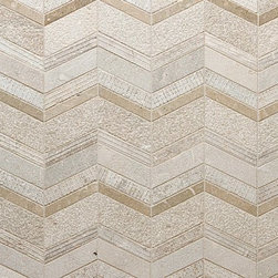 Shift Chevron Mosiac in Moss - Tile