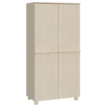 vidaXL Wardrobe Armoire Closet Storage Rack HAMAR Honey Brown Solid Wood Pine