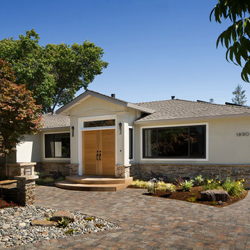 Farmhouse Style with Glam Factor for a busy Silicon Valley Couple"