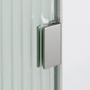 38"x78" Frameless Shower Door, Single Fixed Panel Fluted Radius, Brushed Nickel, 38" Right