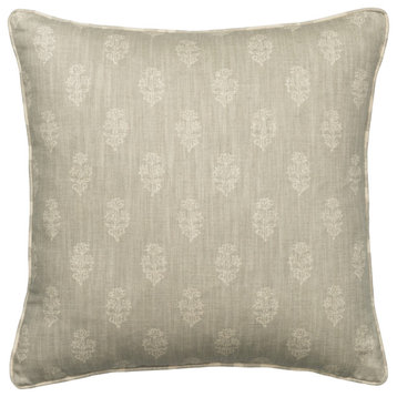 Indian Floral Cushion, Andrew Martin Buttercup, Gray