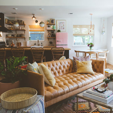 My Houzz: Sweet Pink Touches and Colorful Boho Style in Austin
