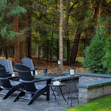 Make a Statement with a Versatile Outdoor Kitchen and Double Fire Feature