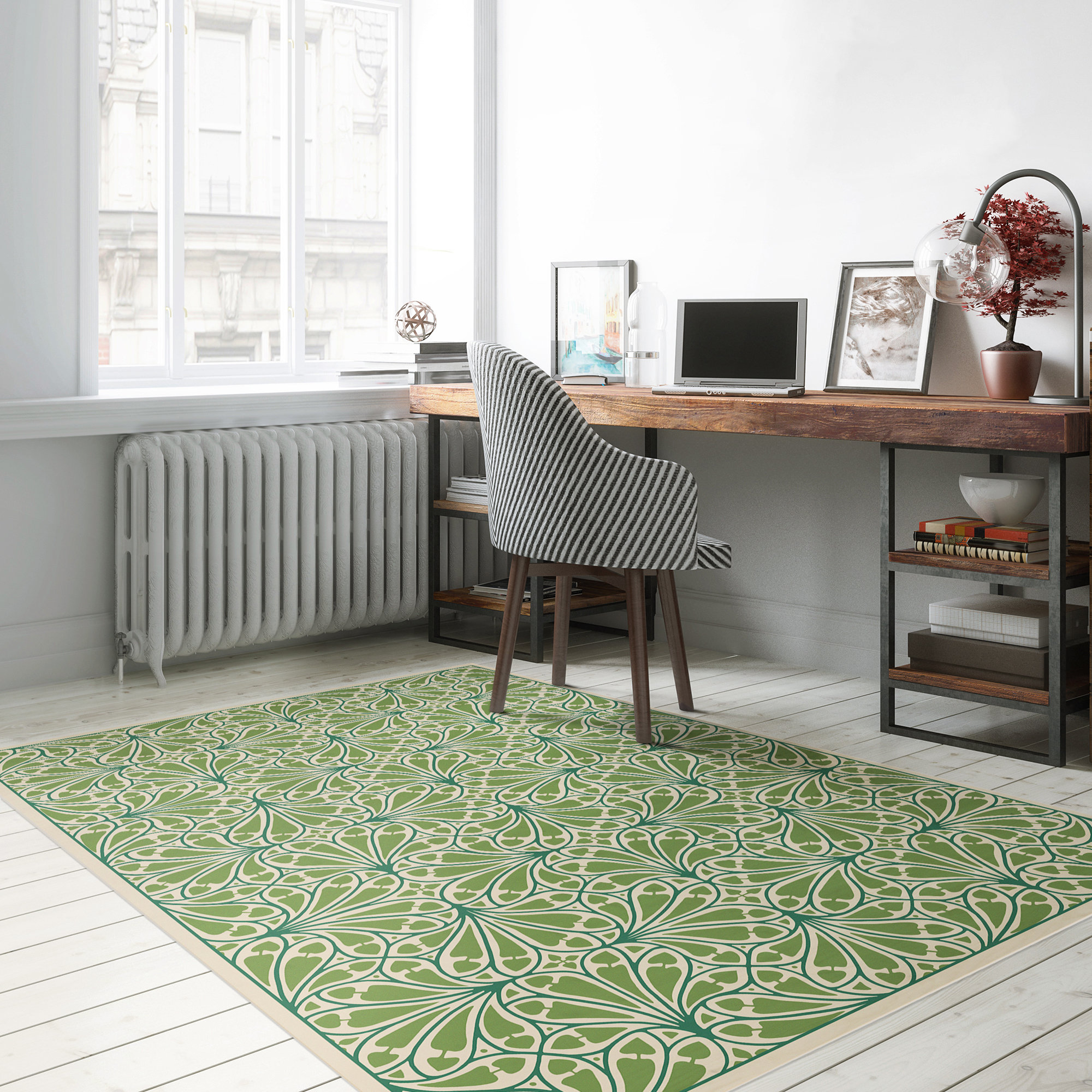 Joli Sol Maidstone Vinyl Mat, 48x72 Rectangle - Contemporary - Area ...
