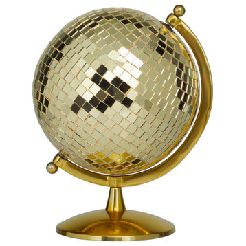 Glam Gold Stainless Steel Metal Globe 562051