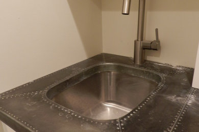 Zinc wrapped sink