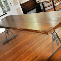 Live Edge Oak Dining Table - Dining Tables