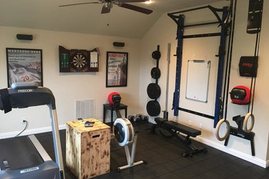 Home weight room - small traditional home weight room idea in Other