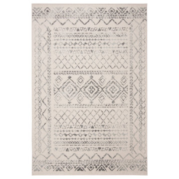 Safavieh Tulum TUL268 Power Loomed Rug, Ivory/Gray, 6'x9'