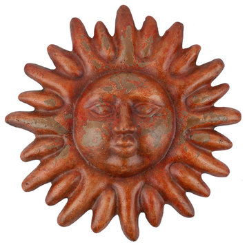 Clay Garden Sun-13 inch-Patio-Handmade, Red River