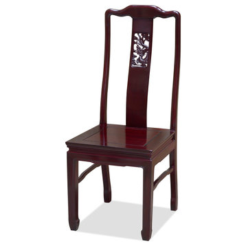 Dark Cherry Rosewood Dragon Oriental Chair