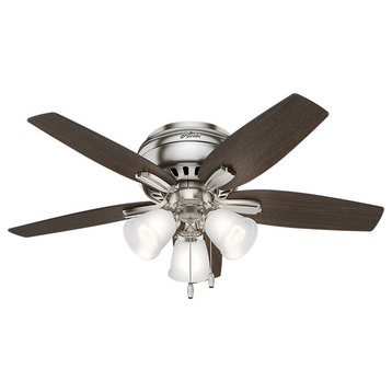 Hunter Newsome Low Profile with 3-Light Kit 42" Ceiling Fan 51079