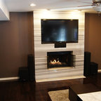 Fireplace Wrap - Contemporary - Family Room - Chicago - by Precision ...