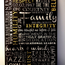 Canvas word art collection by Geezees - Products