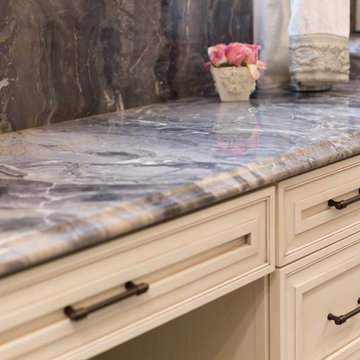 Stunning Master Bathroom with Arabescato Marble